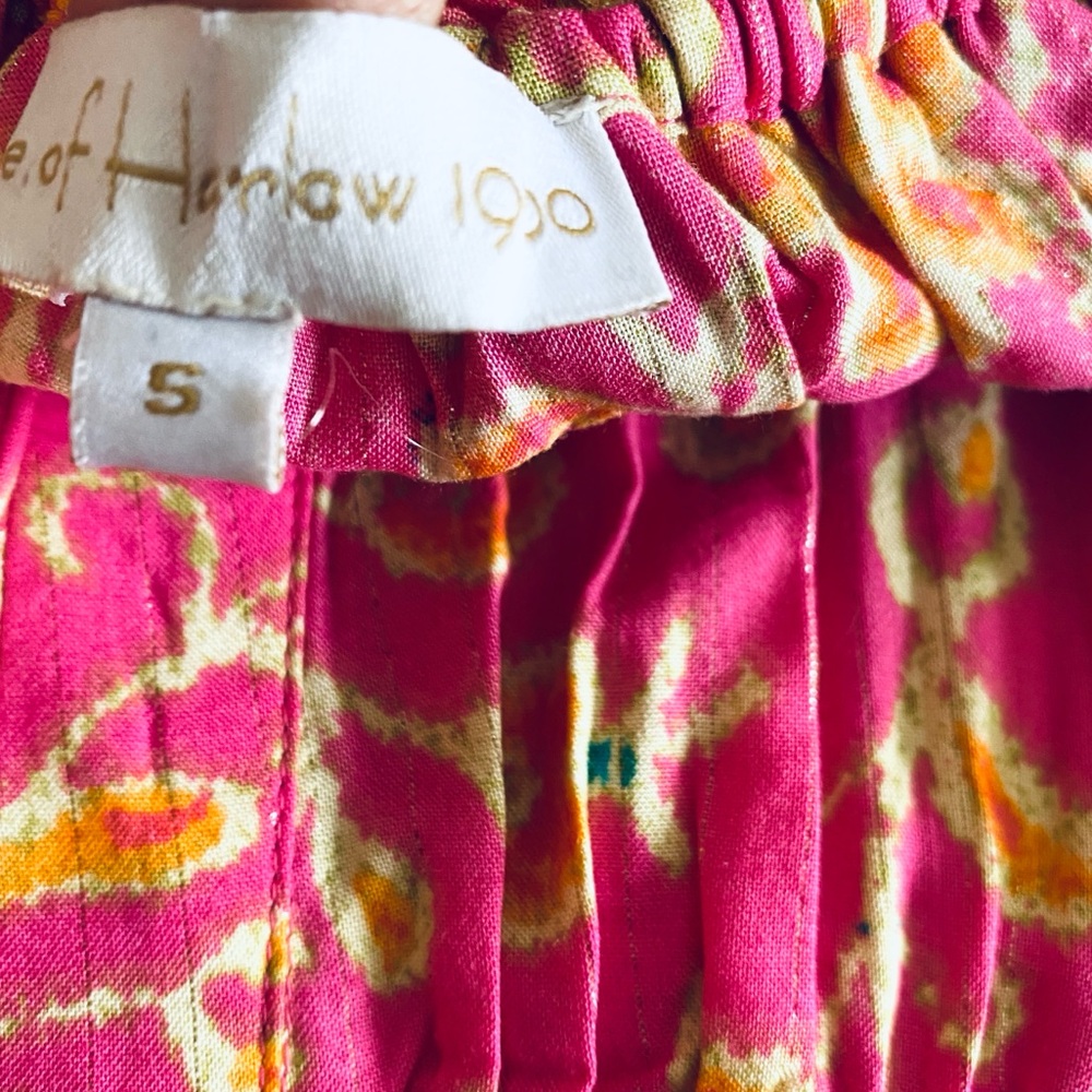 HOUSE OF HARLOW 1960 Dress Pink Floral Mini Balloon Sleeves Small Boho Chic - Picture 12 of 14